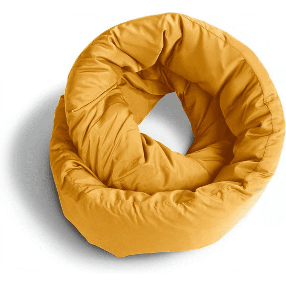 Travel Neck Pillow with 360 Degree Support Scarf Machine Washable Ochre Yellow