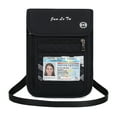 thumbnail image 1 of Travel Neck Pouch Neck Wallet with RFID Blocking Passport Holder Travel Pouch Neck Wallet (Black), 1 of 6