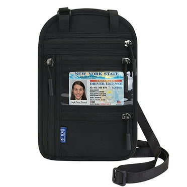Travel Neck Pouch Passport Holder RFID Waterproof Wallet for Men Women Cards Documents Safe