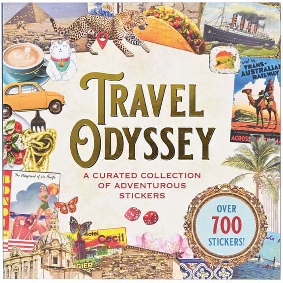 Travel Odyssey Sticker Book (Over 700 Stickers!): A Curated Collection of Adventurous Stickers, (Paperback)