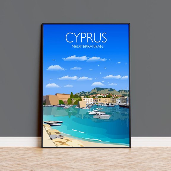 Travel Of Cyprus Travel Print Of Cyprus Mediterranean Sea Travel Cyprus Print