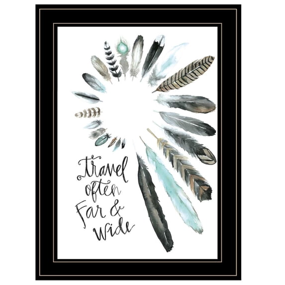 TrendyDecor4U Travel Often Far And Wide By Masey St Framed Print MS129-704G