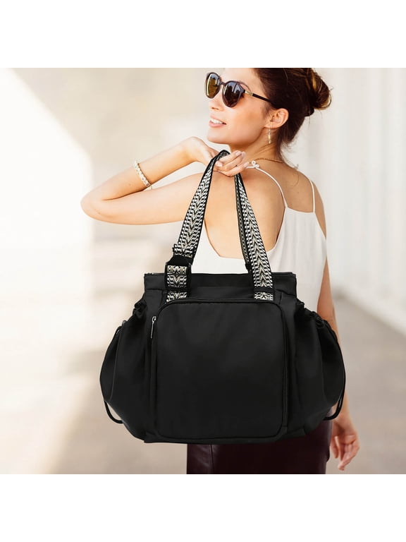 Travel Organizer Bag for Women | Large Capacity Tote Handbag Crossbody Shoulder Purse | 15 Pocket Laptop Carryall | 3-in-1 Convertible Backpack Sling | Casual Work Commute Shopping Travel