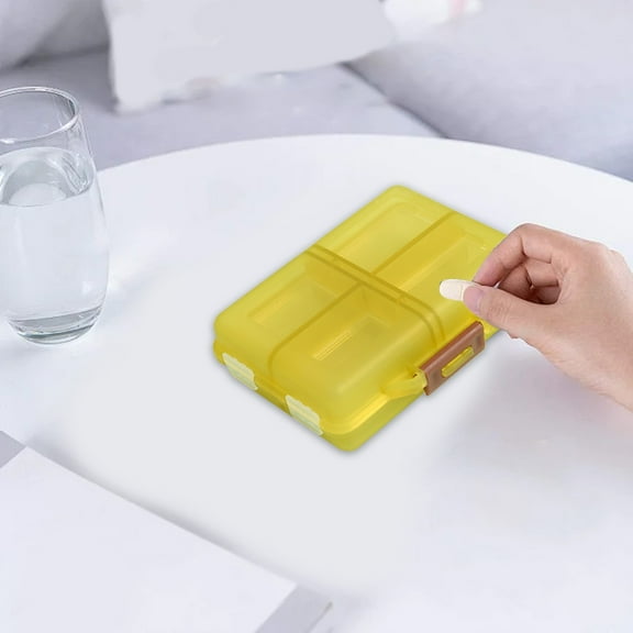 Travel Organizer Box 8 Compartment Portable Pill Case for Vitamins and Supplements