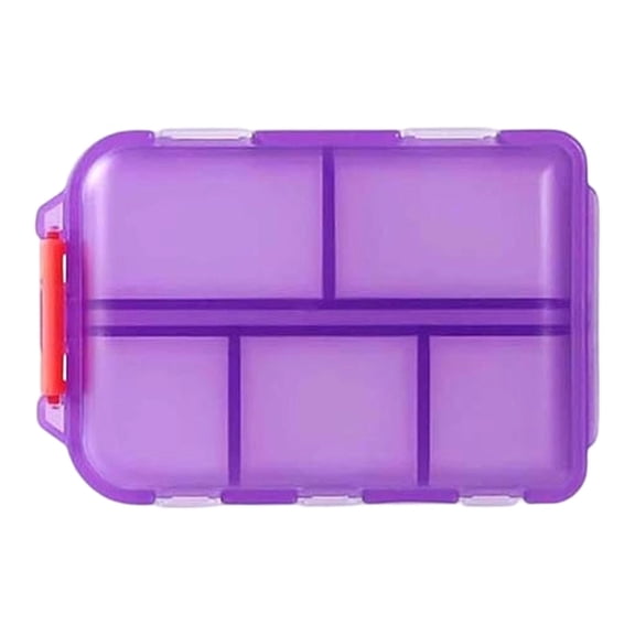 Travel Organizer Case,Mini Organizer Storage with 10-Compartment,Portable Container,Double-Layer Plastic Organizer with Sealed Lids,Small Item Container for Carry Storage Organizer,Purple