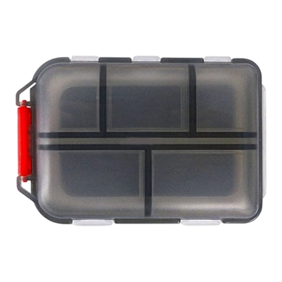 Travel Organizer Case,Mini Organizer Storage with 10-Compartment,Portable Container,Double-Layer Plastic Organizer with Sealed Lids,Small Item Container for Carry Storage Organizer,(Gray,2.4x3.7 in)