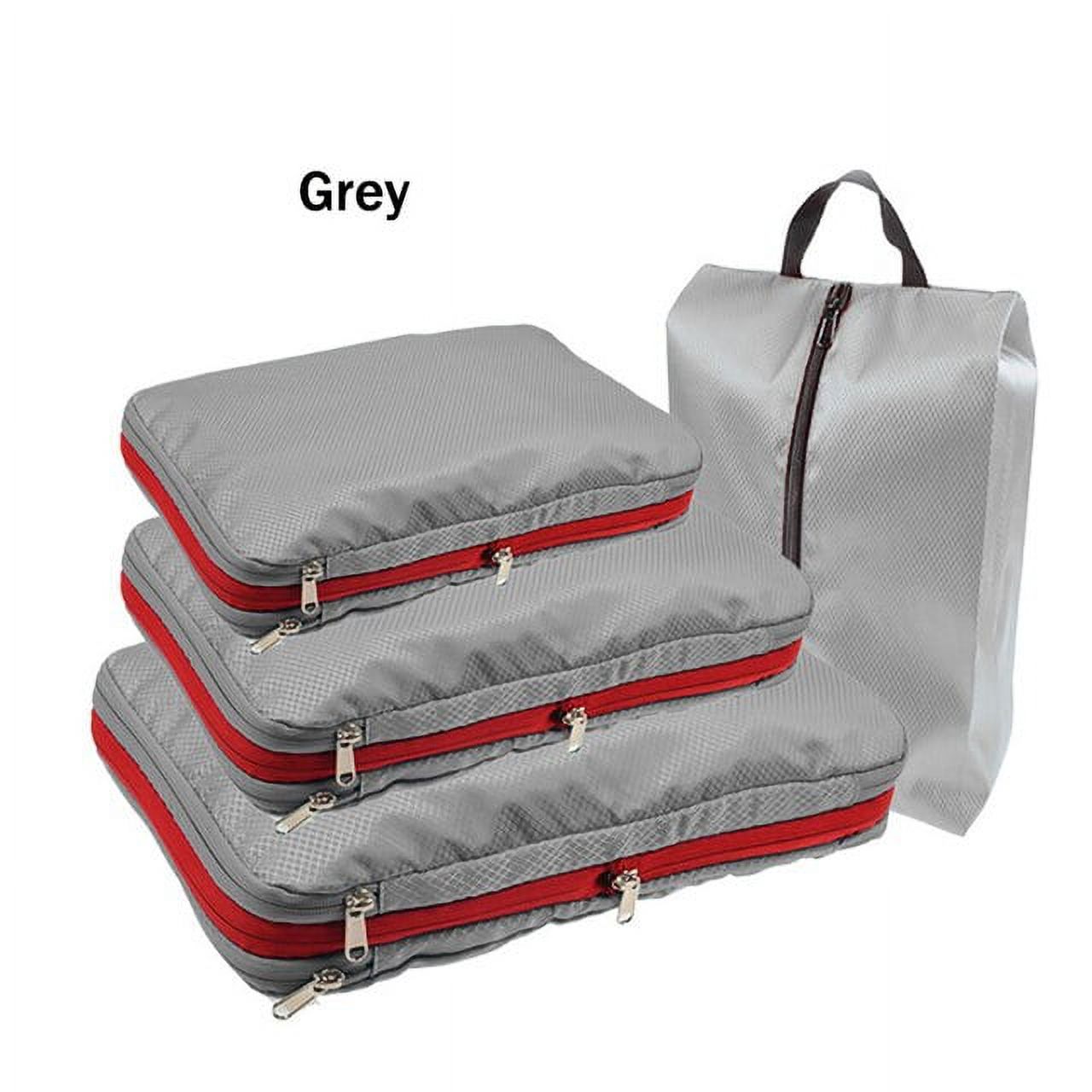Travel Organizer Double Sided Compression Packing Cubes Suitcase