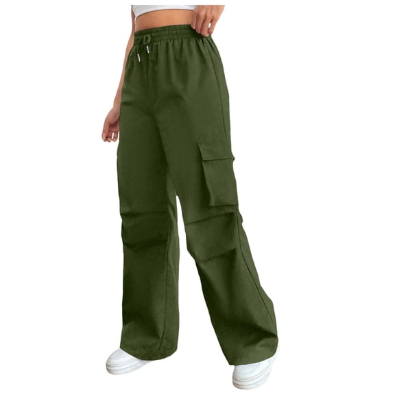 Travel Outfits Women Airport Cargo Pants Jogger Pants For Women Baggy Drawstring Lightweight Athletic Hiking With Pockets Yoga Tan Linen Stretchy Work Casual for Long Pleated Dress Green XL