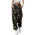 thumbnail image 1 of Travel Outfits Women Airport Christmas Printed Slacks For Ladies Petite on Dress Pants for Women Business Casual Pant Casual Summer Summer Pants plus Size Stretch Dress Business Black M, 1 of 4