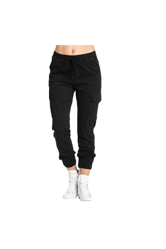Travel Outfits Women Airport Summer Women's Pants Lace Belt Belt Sweatpants Loose Casual Sport Pants Women's plus Size Casual for Women 2x Womens Dress Elastic Waist Petite Pant Suits for Black S