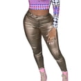 thumbnail image 1 of Travel Outfits Women Airport Women Pants High Waist Fit Trousers Bright Color Zipper Tight Lift Sexy Casual Pants Stretch for Work Casual plus Size Women's Size Tall Animal Print for A S, 1 of 9