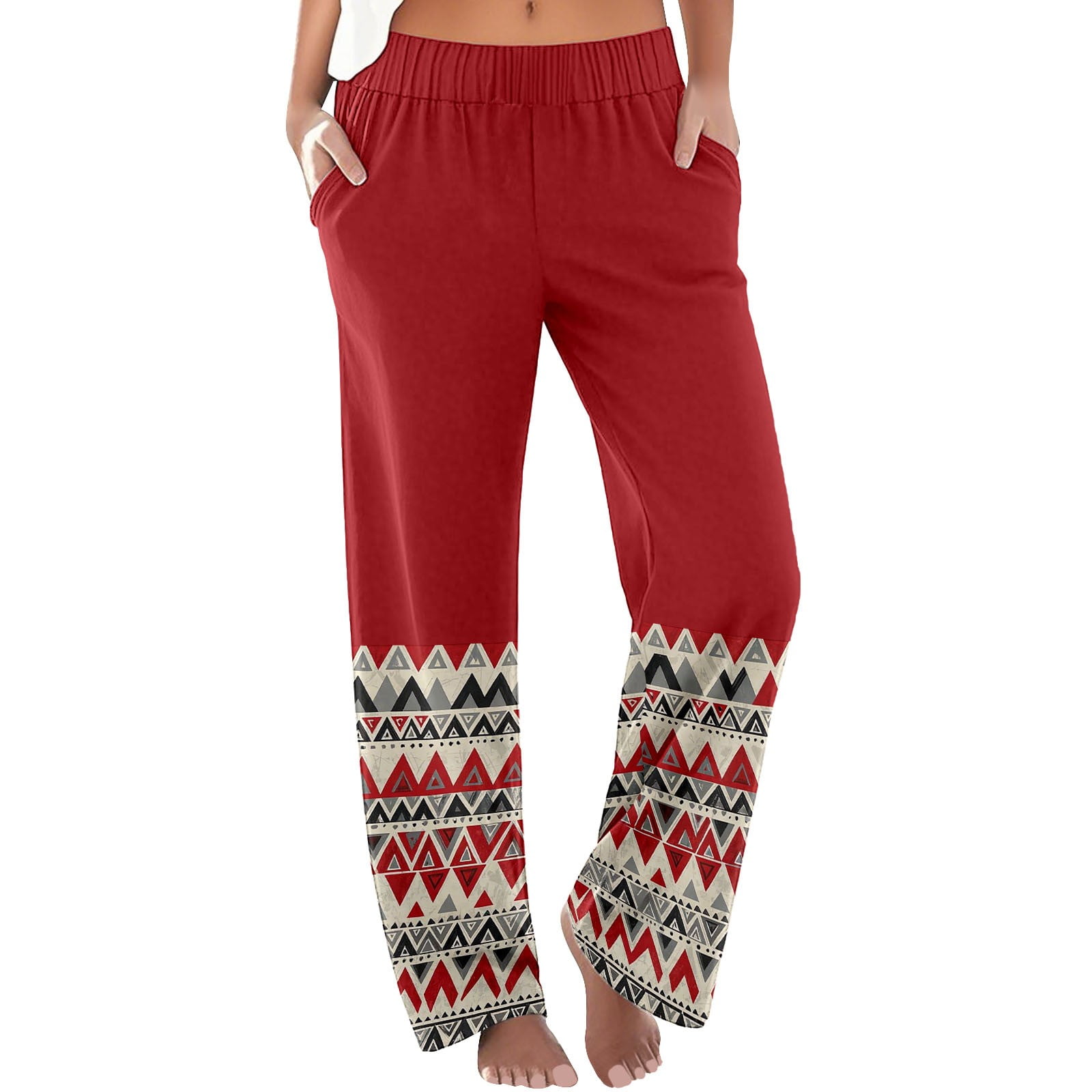 Palazzo Wide Leg Pants Women's Flowy Palazzo Pants - High Waisted Wide Leg Chiffon Beach Pants With Pockets Fun Teacher Pants 9 thumbnail image
