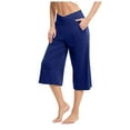 thumbnail image 1 of Travel Outfits Women Airport Women's Cropped Pants Summer Casual Pants With Pockets Women's Casual Beautiful Clothes for Women Loose for Long Sleeve Button down Shirt with Blue L, 1 of 6