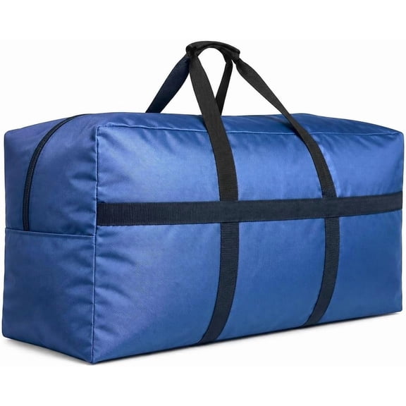 Travel Oversized Foldable Duffel Storage Bag with Reinforced Handles and Lockable Zipper Durable Large Capacity Duffle Bag for Family Vacation and Sports