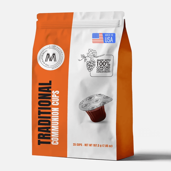 Travel Pack - The Miracle Meal Pre-Filled Traditional Communion Cup - Bag of 25 with Wafer & 100% Grape Juice