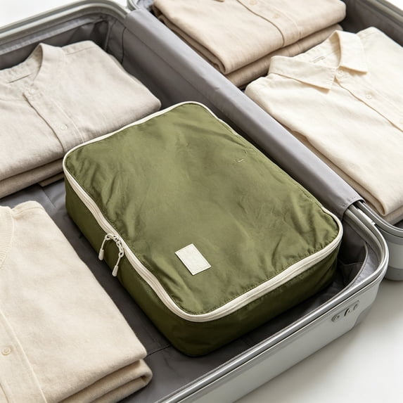 Travel Packing Bag, Nylon Luggage Organizer Pouch, Waterproof Clothes Storage Cubes For Suitcase