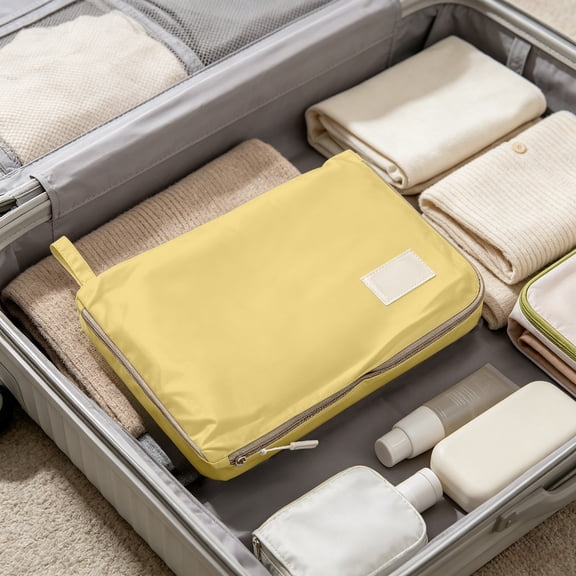 Travel Packing Cube Nylon Luggage Organizer Bag-Small Compression Clothing Storage Pouch for Suitcase, Waterproof Travel Accessory for Clothes, Underwear and Toiletries