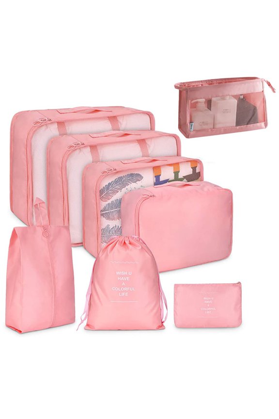 Travel Packing Cubes 8 Piece Set Travel Cubes Foldable Luggage Storage Bag Lightweight Luggage Storage Bag