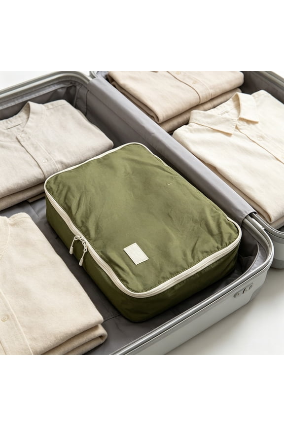 Travel Packing Cubes Set, Multi-Size Luggage Organizer Bags, Compression Clothes Storage Pouches For Suitcase Backpack Accessories Green Xl