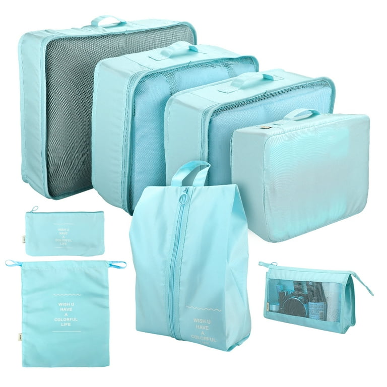 Travel Packing Cubes for Travel, 8Pcs Travel Cubes Set Foldable