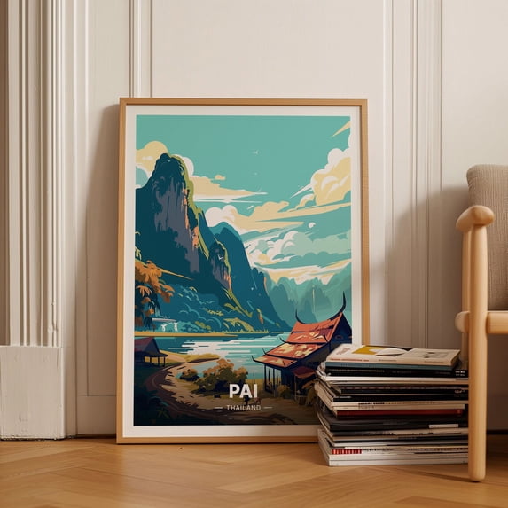 Travel Pai Thailand Exotic Island Landscape C20-1437 Poster , Poster ...