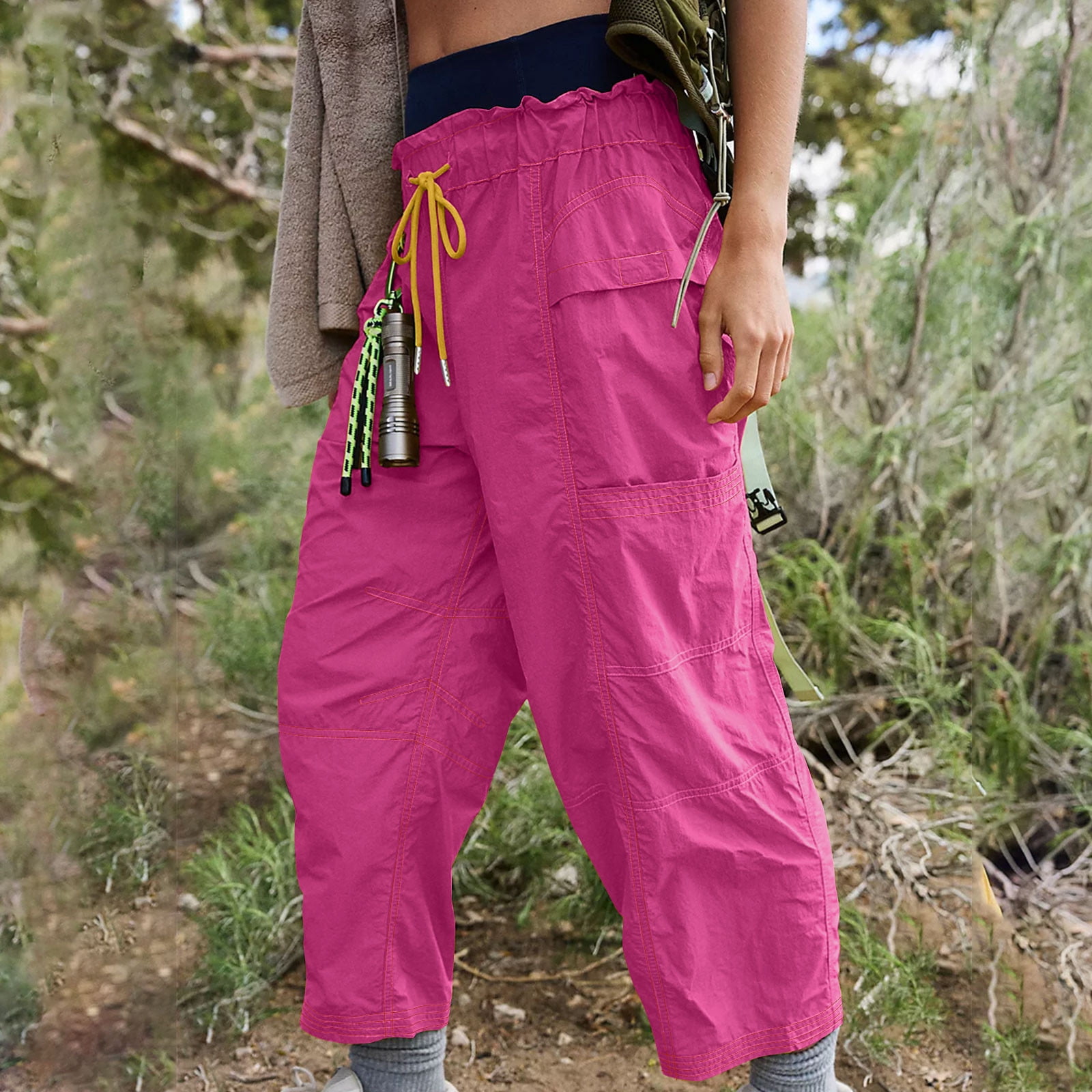 Travel Pants for Women Sevevn Ladies' Loose Strap Solid Pocket