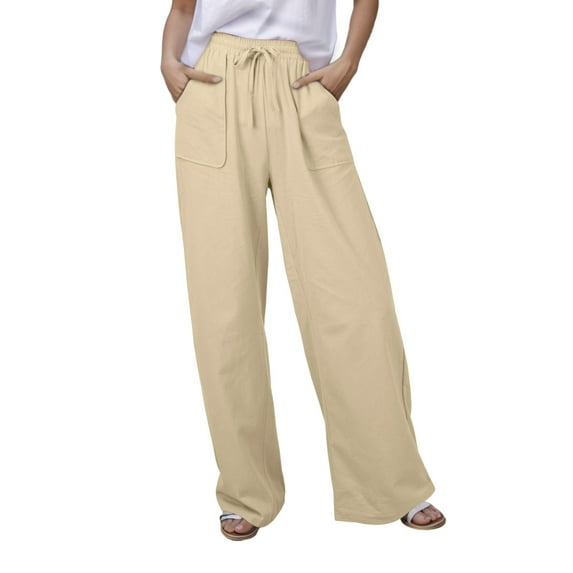 Travel Pants Women,Women's Casual Solid Color Tether Loose Yoga Trousers,Hiking Pants Women(Size:M)