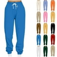 thumbnail image 1 of Travel Pants Womens Sweatpants 2025 Ndbuld Women's Casual Loose Sports Sweatpants Ankle Trousers Gradient Fleece Pants Blue M, 1 of 8