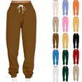 thumbnail image 1 of Travel Pants Womens Sweatpants 2025 Ndbuld Women's Casual Loose Sports Sweatpants Ankle Trousers Gradient Fleece Pants Brown XL, 1 of 7