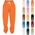 thumbnail image 1 of Travel Pants Womens Sweatpants 2025 Ndbuld Women's Casual Loose Sports Sweatpants Ankle Trousers Gradient Fleece Pants Orange 2XL, 1 of 8