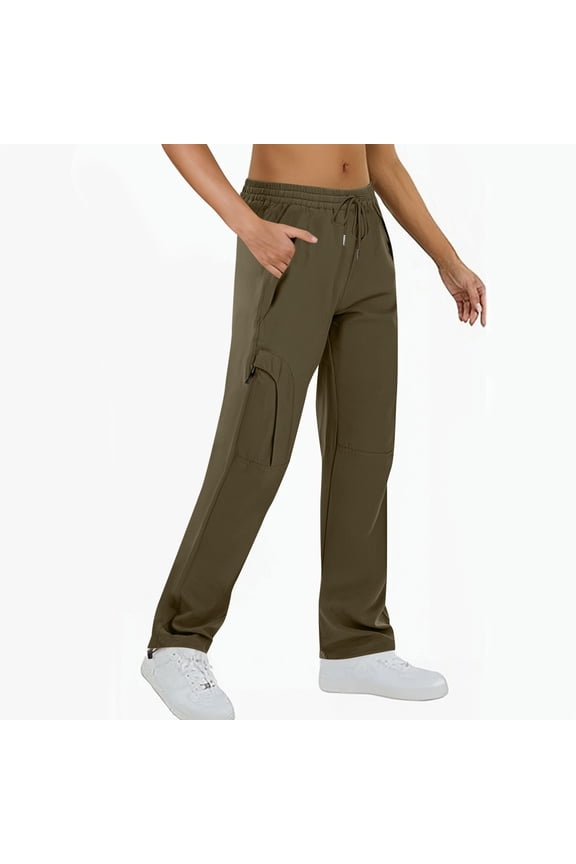 Travel Pants for Women Sevevn Women Outdoor Hiking And Mountaineering Pants Waterproof Pants Multi Pocket Casual Sports Pants Brown L