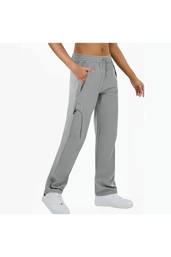 Travel Pants for Women Sevevn Women Outdoor Hiking And Mountaineering Pants Waterproof Pants Multi Pocket Casual Sports Pants Gray L