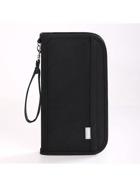 Travel Passport Case and RFID-Shielded Wallet, Zipper Closure, Card Organizer, Ideal for Going Out, Lightweight, Unisex