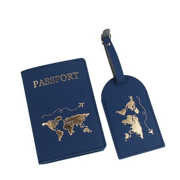 Travel Passport Cover Pu Luggage Tag Suitcase Address Boarding Tag Label