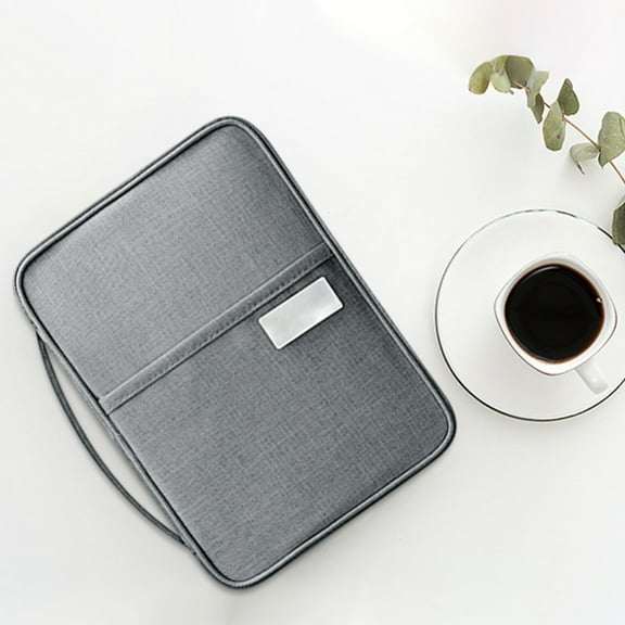 Travel Passport Holder | Multi Pocket Document Organizer Large Capacity | Double Zipper Portable Cloth Storage Bag for Cosmetics Toiletries | 10x7 Inch | Black, Gray, Navy, Blue, Pink