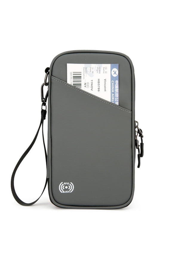 Travel Passport Wallet, RFID Blocking Waterproof Document Holder, Family Travel Card Bag