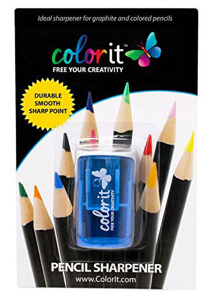 Travel Pencil Sharpener by ColorIt - Pocket-sized and Stores