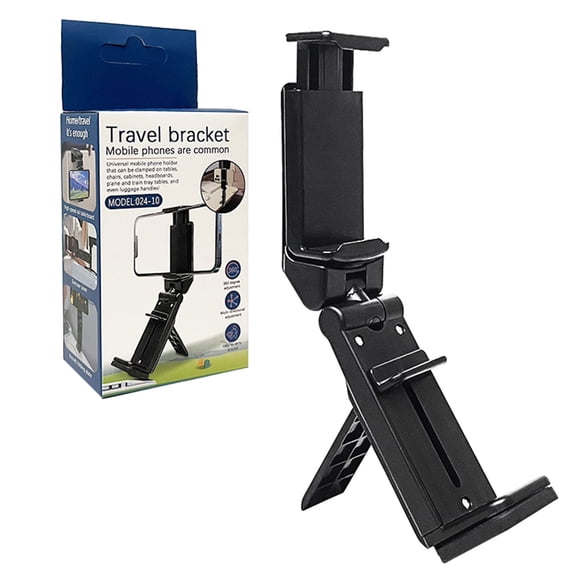 Travel Phone Holder Portable Adjustable Mount with Multi Directional 360 Degree Rotation Foldable Phone Stand