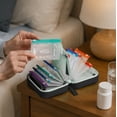 thumbnail image 1 of Travel Pill Organizer Pouches, Waterproof 14-Pack Reusable Zipper Bags with Storage Case for Daily Medication, Vitamins & Travel, 1 of 9