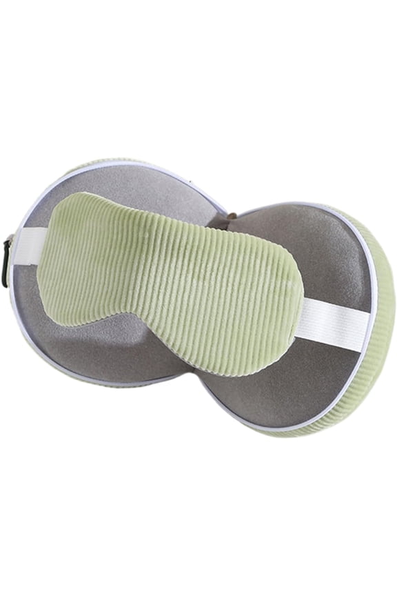 Travel Pillow 360 Degree Support with Eye Cover for Airplane SleepingGreen