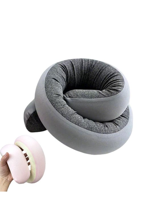 Travel Pillow, Adjustable Wrapping Cushion Headrest Neck Support and Comfortable Rest,Pillow for Home Office Car Rides Airplane Road Trip Camping Sleeping Head