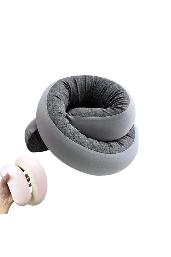 Travel Pillow, Adjustable Wrapping Cushion Headrest Neck Support and Comfortable Rest,Pillow for Home Office Car Rides Airplane Road Trip Camping Sleeping Head