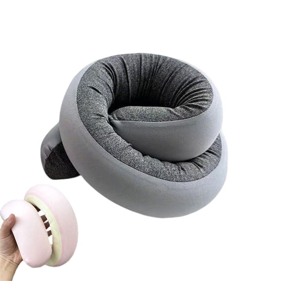 Travel Pillow, Adjustable Wrapping Cushion Headrest Neck Support and Comfortable Rest,Pillow for Home Office Car Rides Airplane Road Trip Camping Sleeping Head