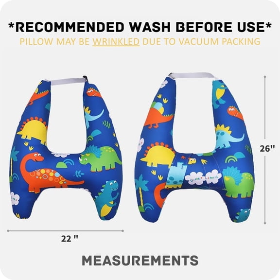 Travel Pillow Car Cushion for Kids 6 Years Old+ Shoulder Neck Back Support & Seat Belt Comfort, Road Trip Cozy Sleeping Gift for Young Travelers, Parents, Families, Baby Shower (Unicorn Pink)