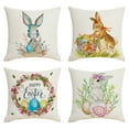 Travel Pillow Cases Easter Linen Case Cushion Printed Hugging Santa