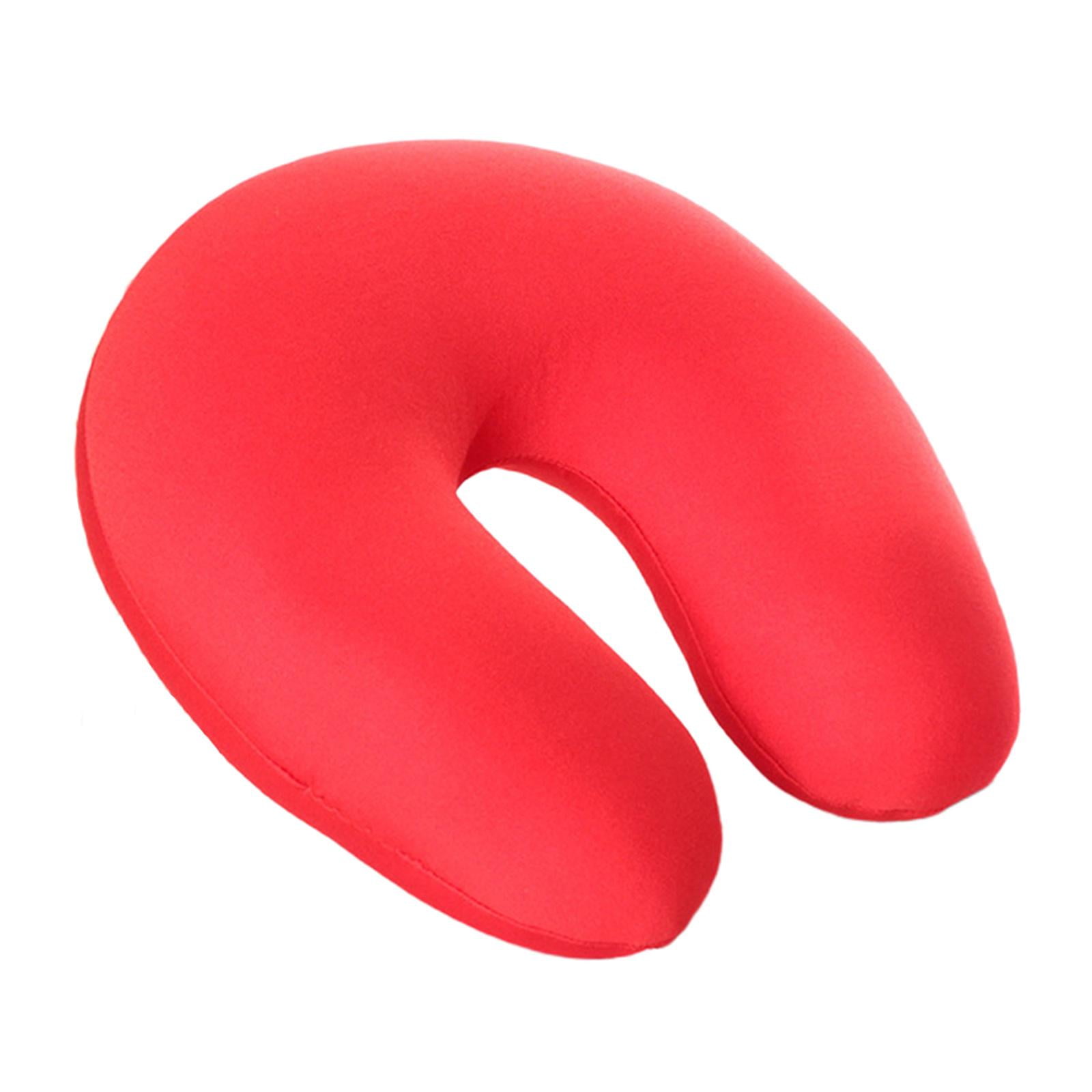 Portable Travel Noon Nap Neck Pillow Office Home Desk Soft Cushion with  Hole, Memory Foam Travel Pillow for Airplanes, Car, Camping, Office,  School