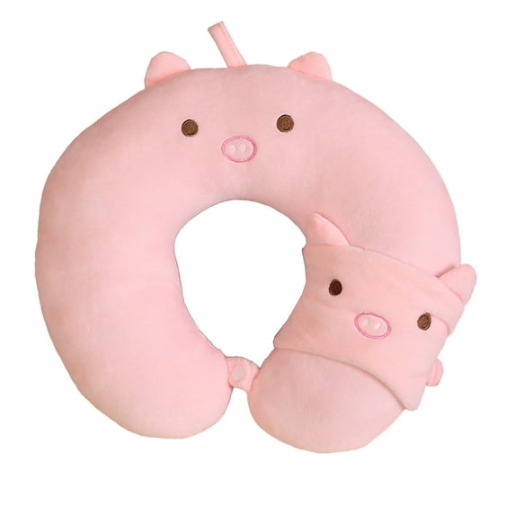 Travel Pillow, Creative Simple Cartoon Animal Neck Pillow for Adults and Kids Travel Neck Pillow for Sleeping, Traveling and Camping with Eye Mask,Frog Green
