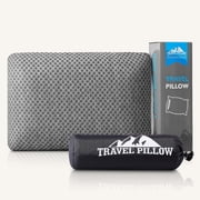 Travel Pillow Deep Sleep Compact Memory Foam Neck Pillow for Sleeping, Portable Pillow for Hotels, Camping, Side & Back Sleepers