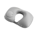 thumbnail image 1 of Travel Pillow Ergonomic Foldable Neck Pillow for Car Airplane Outdoor Sports Gray Silky Fabric, 1 of 8