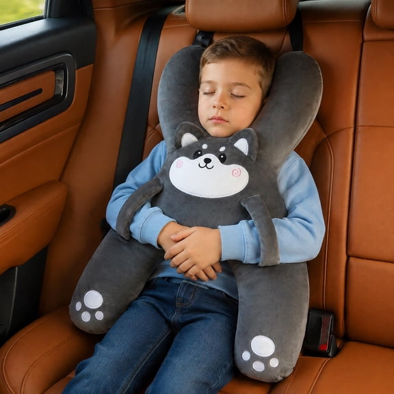 Travel Pillow H-Shaped Car Neck Support with Hand Straps for Naps